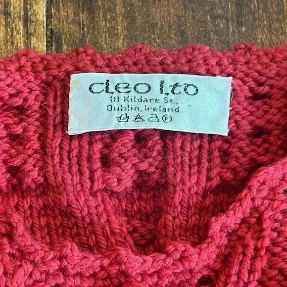 Cleo Ltd, Dublin | Hand Knitted Sweater, Red - Picture 4 of 8